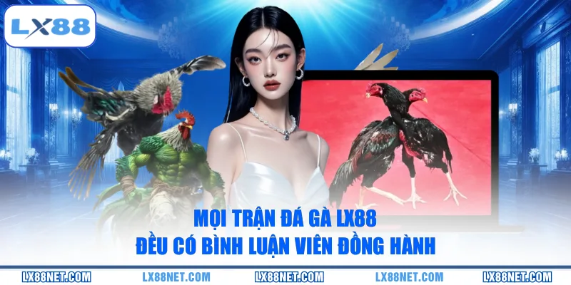 Mọi trận đá gà LX88 đều có bình luận viên đồng hành